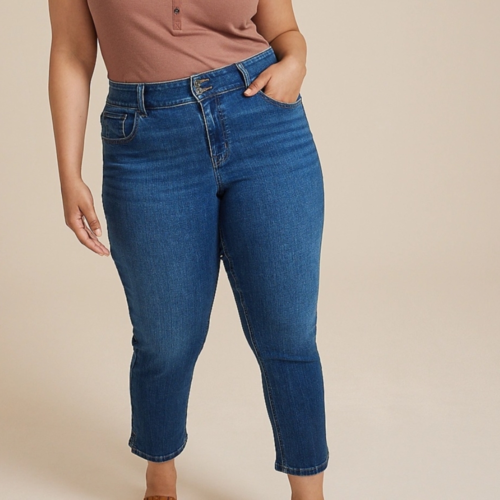 Maurices Blue Ankle Cropped Jeans with Stretch